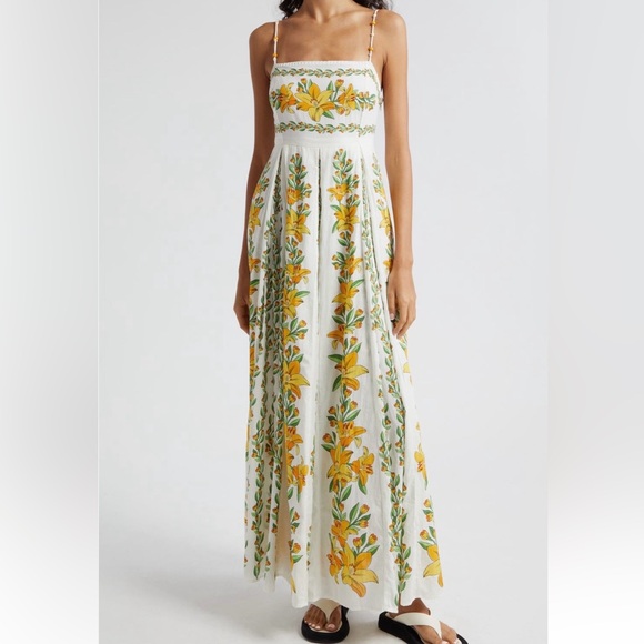 FARM Rio Dresses & Skirts - FarmRio - White and Yellow maxi dress